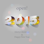 2015 Paper Folding with Letter Happy New Year