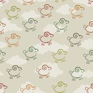 seamless pattern with sheeps N3