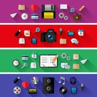 Set of web and business concepts Flat design N3