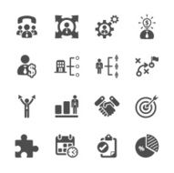 business and management icon set vector eps10 N2