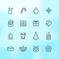 Christmas Icons - Line Style N2