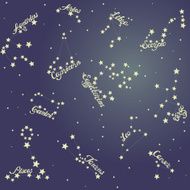 Seamless constellations backgrounds stars and night sky
