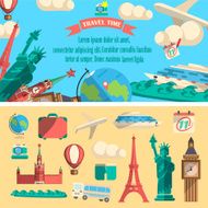 Travel time vector illustration