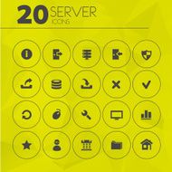 Simple Yellow Thin Server Icons