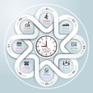 Modern business Infographics circle origami style