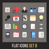 Flat icons set 8 N3