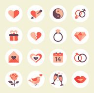 Valentines Day icon set