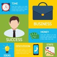 Flat Business Infographic Background N53