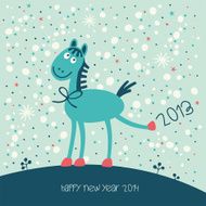 Cute horse Happy new year 2014 N6