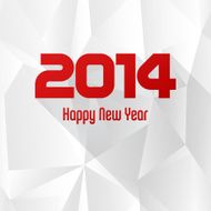 vector 2014 new year greeting card with seamless abstract background N2