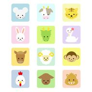 Oriental Zodiac animal icons