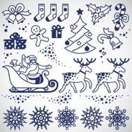 Set of christmas vector elements N4