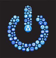 Power Button royalty-free vector Social Networking and Internet Icon Set N2