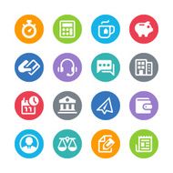 Business Icons - Circle Illustrations