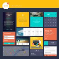 Flat design elements for website and mobile app development