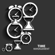 Modern Flat Time Management Vector Icon for Web and Mobile N4