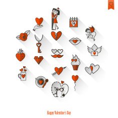 Happy Valentines Day Icons N257