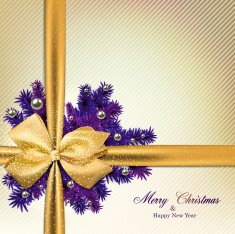 Christmas background with fir branches and baw