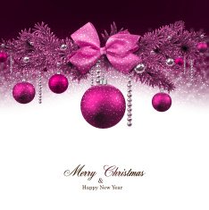 Christmas background with fir branches and balls N8