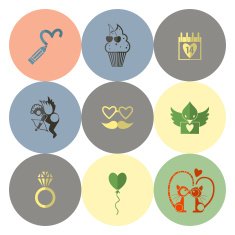 Happy Valentines Day Icons N282