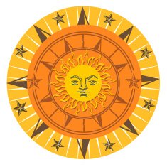 sun and stars mandala