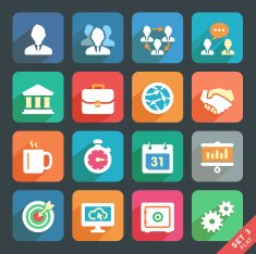 Office and business Flat icons