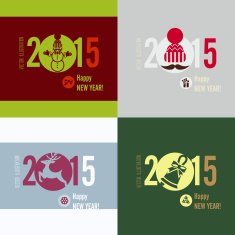 Flat Design Concepts For Happy New Year N4