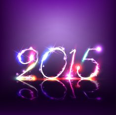 New Year 2015 with lights N2