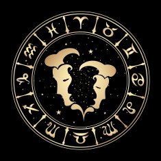 zodiac sign Gemini vector illustration