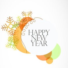 Stylish sticky design for New Year 2015