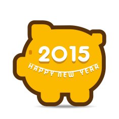 creative finance new year 2015 greeting design