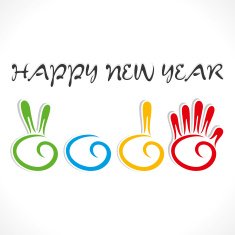 creative new year 2015 design by hand sign