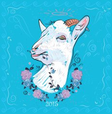 Goat 2015 New Year illustration
