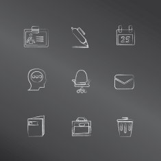 Office icons vector N5