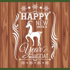 New year greeting card with goat N15