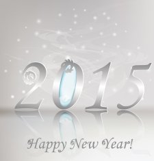 New 2015 year greeting card Vector illustration