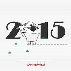New year 2015 greeting card design N12
