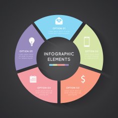 Colorful circle infographic
