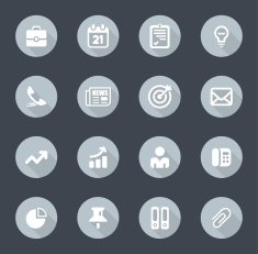 Gray Business Icons