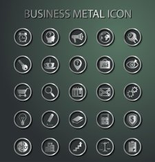 Vector metal Business Icons