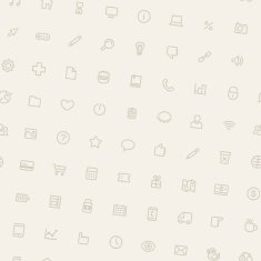 Light Tilted Seamless Pattern with Icons