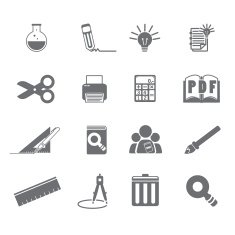 tools learning icon set 5