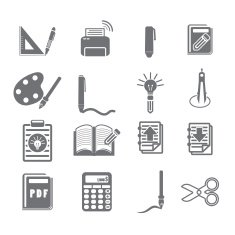 tools learning icon set 3