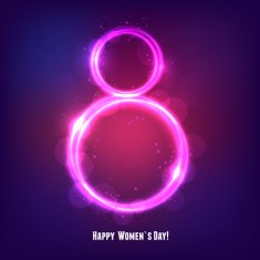 Vector women's day background with sparkles elements