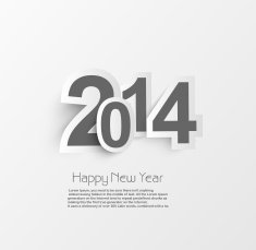 Vector New Year card 2014 presentation colorful design