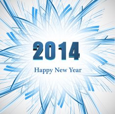 Background for Happy New Year 2014 celebration card vector illustration