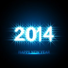 Vector Background for shiny Happy New Year 2014 N2