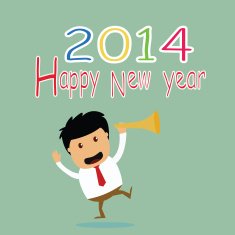 Businessman happy new year