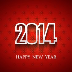Fantastic Happy new year 2014 background vector