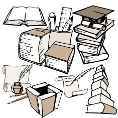 education theme doodles